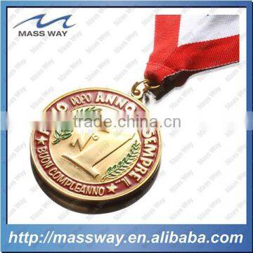 Souvenir Custom Cartoon Metal Epoxy Doming Ribbon Sport Medal photo-6