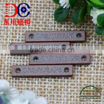 Garment Accessories Custom Metal Logo Plate for Handbags, Jeans,Bag and Overcoat