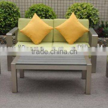 High quality garden aluminum sofa set outdoor or indoor sofa set polywood sofa