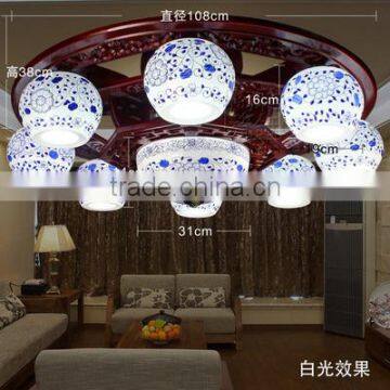 CE ETL UL Tray Ceiling Lighting & Special Promotion Lighting & Hospital Lobby Ceramic Bamboo Ceiling Light photo-3