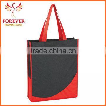 Promotional Non-woven Tote Shopper Bag With Accent Trim and Handles photo-5