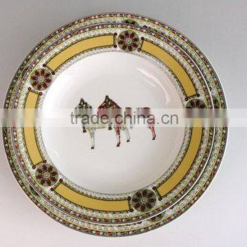 Ceramic Hand Painting Custom Printed Stoneware Plate, New Design Ceramic Plate photo-2