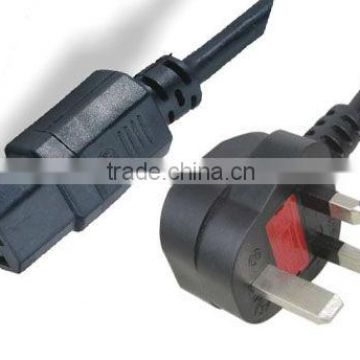 IEC 320 C15 power cord with UK plug