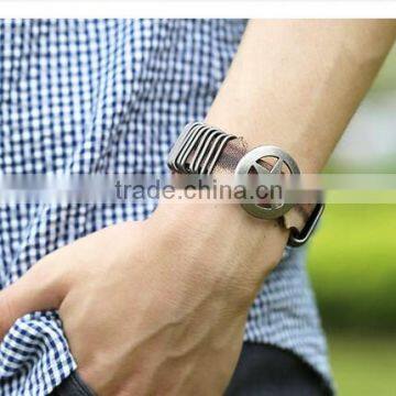 Antique Star Charming Double Layers Brown Leather Wrap Bracelet photo-2