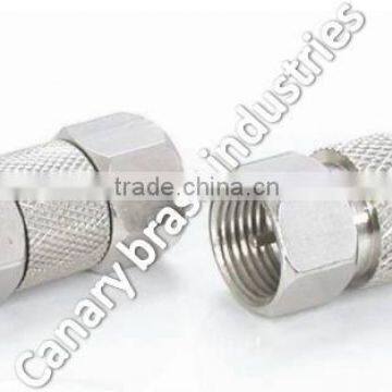 F Male to F Male Coupler Connector 1 Pack Adapter Double Male Splice F-71 Coaxial Cable Coupling Barrel Connector