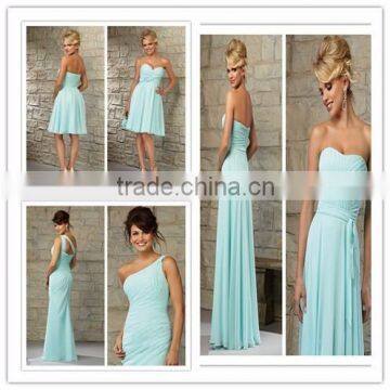 Latest dress designs for bridesmaid light blue chiffon bridesmaid dress pattens 2015 ( BDAL-500)