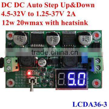 DC DC Automatically step up and down circuit board/module 1.25-37V output 2A 12W