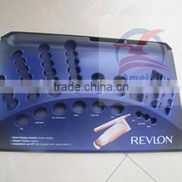 blister packaging, customized cosmetics plastic display stand, plastic tray