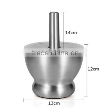 Stainless Steel Mortar and Pestle set with Plastic cover, Food Mill                        
                                                Quality Choice