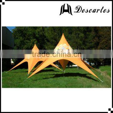 Gold yellow 10M star event tents, commercial star canopy for advertising