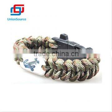 Custom Logo Nautical Paracord Survival Anchor Shackle Bracelet