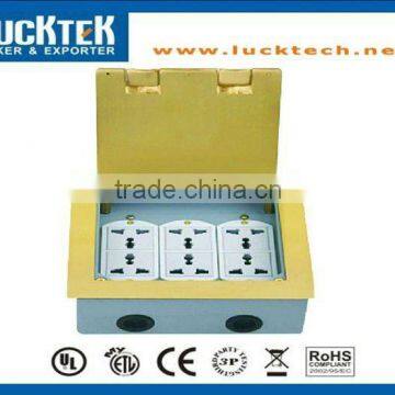 Six Gang Universal Standard Floor Box