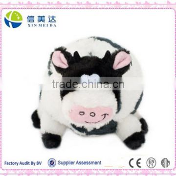 Plush Fluffy Cow Squeaky Soft Dog Toy