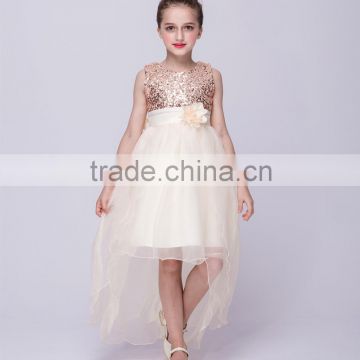 Hottest Sleeveless Satin Tulle Wedding Party Flower Girl Child Baby Dress Model