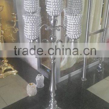 crystal glass candelabra