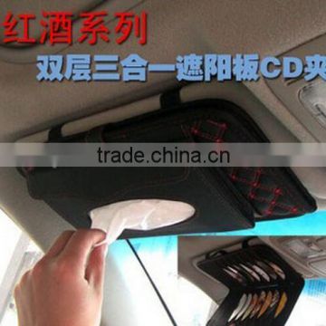 Hot selling Car shade CD clip/CD racks for car/Car sun shade box