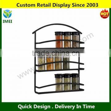 Custom design metal hang up spice display rack holders