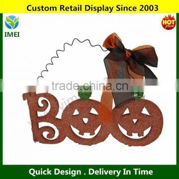 carved wood signs/ hanging signs/ metal wire hanger 20.5X16CM YM3-078