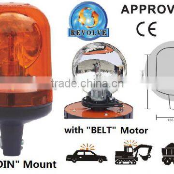E-MARK Revolving Halogen Warning Light, ECE MARK Rotating Halogen Warning Beacon(SR-BL-503R-7)With Europe DIN Mount Pole Beacon