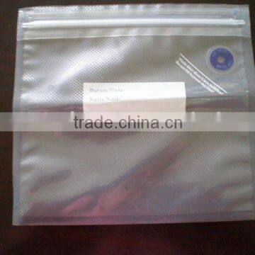 embossing resealable bag with vacuum valve