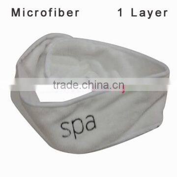 microfiber headband with hook and loop