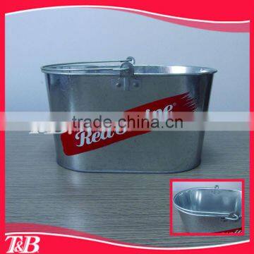 fashion oval metal bucket