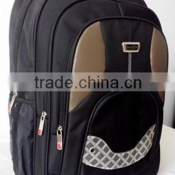 PU leather+1680D nylon laptop backpack