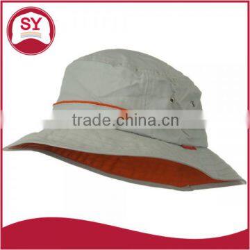 Deep bucket hat side band with size adjustable string