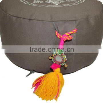 Cotton Filled Zafu with embroidery design