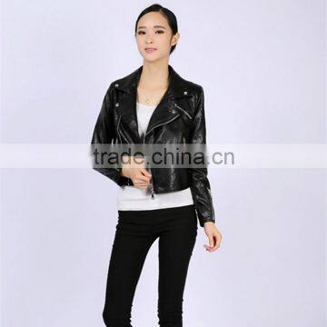 Spring American Pu Biker Jacket Apparel Woman