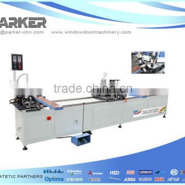 aluminium window door automatic feeding double corner crimping machine