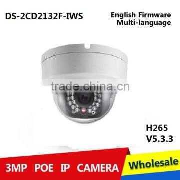 Price-off WIFI CameraDS-2CD2132F-I V5.3.3 EN version Network Mini Dome IP Camera Outdoor 30M IR 3MP 1080P Security Camera HD POE