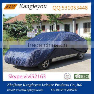 Blue polyester waterproof car cover