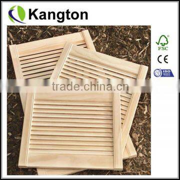 High quality pine wooden louver shutter door