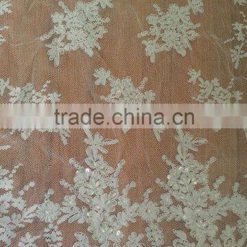 White Cord French Lace Fabric From Trade Assurance Factory