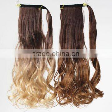 Cheap synthetic Long straight Gradient hair piece N465