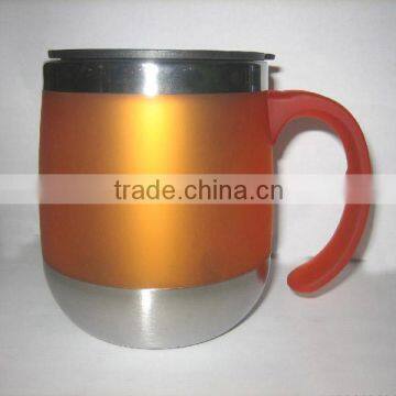 450ml plastic outer stainless steel mug