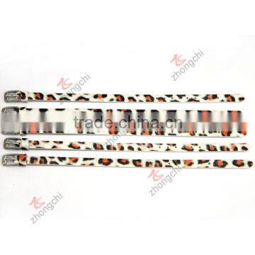 New Design Leopard PU Leather 8mm Bracelet With Simple Buckle,fashion Leather Bracelet photo-3