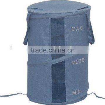 Cotton Pop up Laundry Basket Collapsible Laundry Bag Folding Laundry Hamper