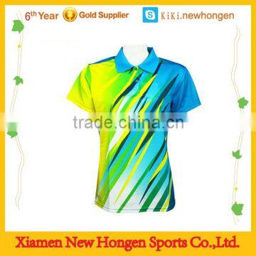 NHETB-4031 Factory directly sell multicolor badminton polo jersey for women