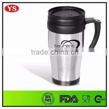 Customized 14 oz thermal insulated mug with handle and lid