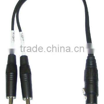 Female XLR Break-out to Two ea. 1/4" Male TS Adaptor Cable