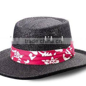 Gambler shape straw hat