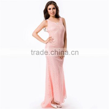 Best selling sleeveless lace formal dress long maxi dress evening dress