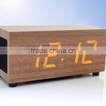 sound control wooden clock Bluetooth Speaker