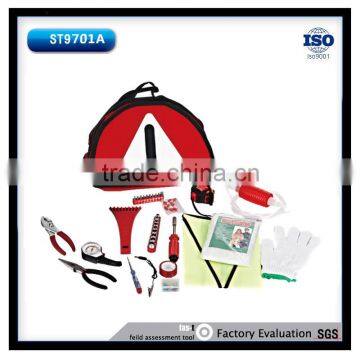 36pcs Emergency Tool Kits Auto Fuses And Tire Gauge Siphon 6'' Slip Jonint Pliers