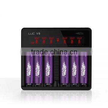 Authentic efest li-ion battery charger Efest LUC V6 LCD & USB charger Efest 6 Slots Charger