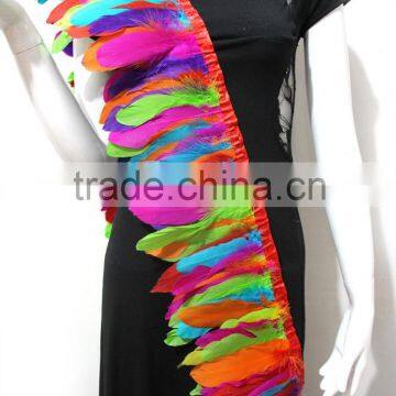 Top Supplier ZPDECOR Bulk Sale Best Quality Colorful Design Trim Goose Trimming Feathers photo-2