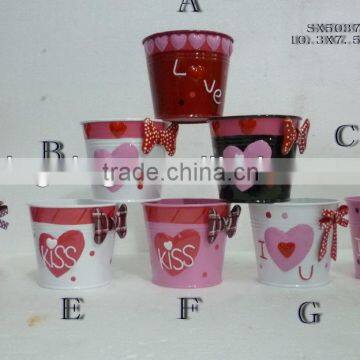 Christmas Decoration Dolls Metal Flower Pots