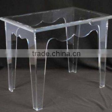 Clear acrylic table and chair/ modern restaurant solid surface table